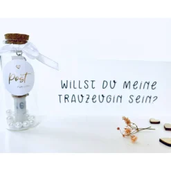 Sale Trauzeugin fragen / willst du meine Trauzeugin sein? / Geschenk / Flaschenpost Einladungskarten