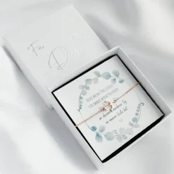 Trauzeugin Geschenk – Anker Armband mit Karte & Geschenkbox aus Edelstahl Gastgeschenke