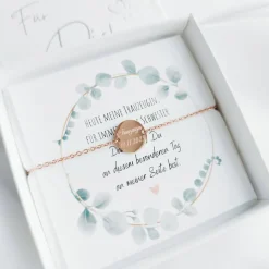 Best Trauzeugin Geschenk, Trauzeugin Armband mit Gravur Edelstahl, Heute meine Trauzeugin Gastgeschenke