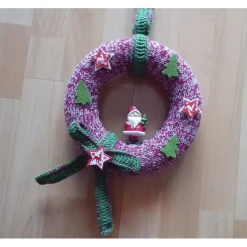 Best Türkranz mit Nikolaus - rot-grün Weihnachtsdeko