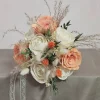 Accessoires|FlowerFrau Trockenblumen Strauß Hochzeit Braut Standesamt apricot creme