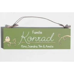 Best Türschild aus Holz mit Eule, Holzschild mit Namen personalisiert, Hochzeitsgeschenk Brautpaar, Geschenk Hochzeit, edles Paargeschenk, Präsent zum Hochzeitstag. Hochzeitsgeschenke