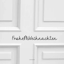 Sticker & Aufkleber|jamsstyle Türschild, Fenstersticker "Merry christmas" Frohe Weihnachten, Wandtattoo, Wandsticker, Glassticker, Aufkleber