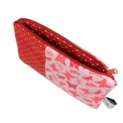 Best Täschchen Mäppchen Schmetterlinge Schmetterling rosa Punkt  rot Punkte handmade Kinder Federmäppchen