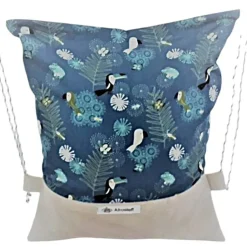New Turnbeutel, Rucksack blau mit Vogel Motiv Kinder Turnbeutel