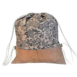 Turnbeutel|Afrosteff Turnbeutel, Rucksack braun geografisch