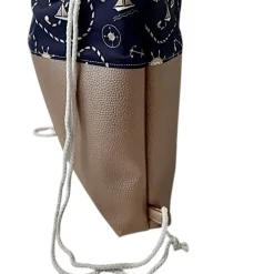 Outlet Turnbeutel, Rucksack mit Kunstleder maritim Kinder Turnbeutel