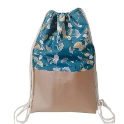 Turnbeutel|Afrosteff Turnbeutel, Rucksack mit Kunstleder Ginko