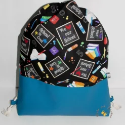 Turnbeutel|Deko und Taschen Turnbeutel Rucksack School is Cool Kunstlederboden personalisiert mit Namen Geschenkidee Schulanfang