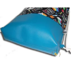 Turnbeutel|Deko und Taschen Turnbeutel Rucksack School is Cool Kunstlederboden personalisiert mit Namen Geschenkidee Schulanfang