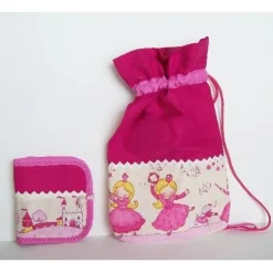 Hot Turnbeutel, Sportbeutel Prinzessin, Kindergartenbeutel, Stoffbeutel Mädchen, Geldbeutel, Sportbeutel mit Geldbörse Kinder Turnbeutel