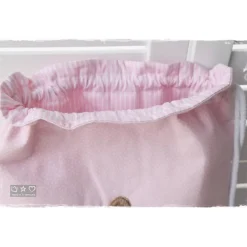 Outlet Turnbeutel/Rucksack rosa Bärli mit Blume und Wunschname Kinder Turnbeutel