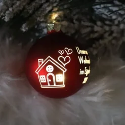 Sale Unser erstes Weihnachten im Eigenheim - Personalisierte Weihnachtskugel mit Lasergravur Baumschmuck Personalisierbar