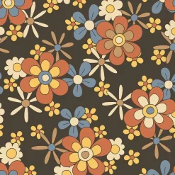 Tischdekoration|Retroliebe Untersetzer für Getränke Florale Elemente , 10 Glasuntersetzer mit 70er geometrischen, skandinavischen Blumen