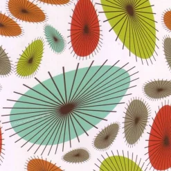 Tischdekoration|Retroliebe Untersetzer für Getränke Linie und Form, 10 Glasuntersetzer im Design der 60er Jahre