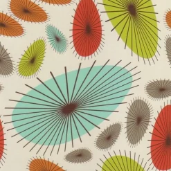 Tischdekoration|Retroliebe Untersetzer für Getränke Linie und Form, 10 Glasuntersetzer im Design der 60er Jahre