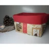 Weihnachtsdeko|friess-design Utensilo "Natale" aus Baumwolle bunt/ rot