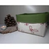 Weihnachtsdeko|friess-design Utensilo "Natale" aus Baumwolle grün/ beige