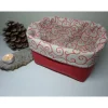 Outlet Utensilo "Natale" aus Baumwolle rot/ beige Weihnachtsdeko