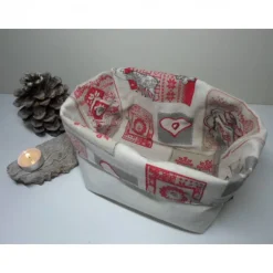 Utensilo "Natale" aus Baumwolle bunt/ beige Weihnachtsdeko