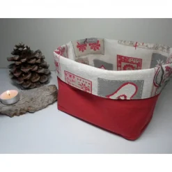 Hot Utensilo "Natale" aus Baumwolle rot/ beige Weihnachtsdeko