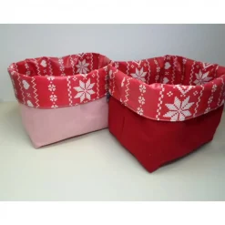 Sale Utensilo "Stella" Wachstuch Baumwolle rot Unikat Weihnachtsdeko