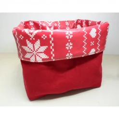 Sale Utensilo "Stella" Wachstuch Baumwolle rot Unikat Weihnachtsdeko