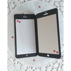 Valentinstagskarten|IdeenOase Valentinstagskarte Handyformat – Liebevolle Klappkarte zum Valentinstag 7,5 x 15 cm