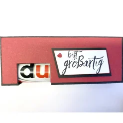 Verpackung für 2 Stück Schokoriegel, ein schönes Geschenk aus Papier, auch als Tischgoodie zu verwenden Geschenkverpackungen