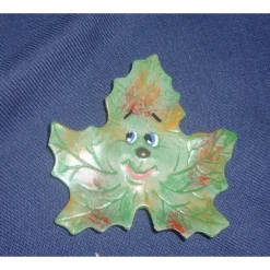 Hot Verschiedene Blätter mit lustigem Gesicht ,Keramik Herbstdeco, Herbst