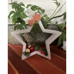 Weihnachtsdeko|KleineAlltagsfreuden Verzierter 3-D-Stern zum Aufstellen
