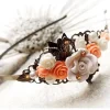 verzierter Haarreif,  Harreif, Haarschmuck,Hochzeit, Fest, Blüten, Schmetterling, Libelle, Rosen Accessoires