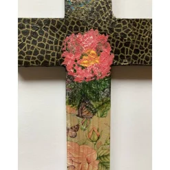 Discount Verziertes Holzkreuz als Geschenk für Geburt, Taufe, Kommunion oder Konfirmation, Dekoration