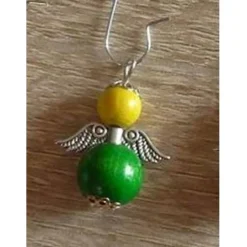 Best vier Weihnachtsbaumanhänger Engel - gelb-grün Baumschmuck