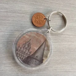 Sale Vintage Schlüsselanhänger mit Glückspfennig und 50-Mark-Schein-Duplikat Geschenke