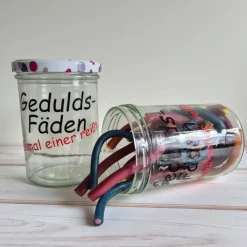 Sale Vorratsglas Gedultsfäden zum behalten oder zum verschenken Geschenke