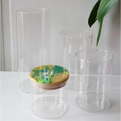 Tischdekoration|EllaZeichnet Vorratsglas mit grünem, handbemaltem Holzdeckel – Unikat Deko & Aufbewahrung (1)