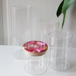 Sale Vorratsglas mit handbemaltem Holzdeckel in Magenta – Unikat Deko & Aufbewahrung (1) Tischdekoration