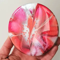 Tischdekoration|EllaZeichnet Vorratsglas mit handbemaltem Holzdeckel in Magenta – Unikat Deko & Aufbewahrung (2)