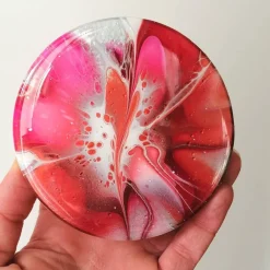 Tischdekoration|EllaZeichnet Vorratsglas mit handbemaltem Holzdeckel in Magenta – Unikat Deko & Aufbewahrung (2)