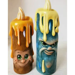 Deko Halloween|Prignitzer Kunstmacher Waldschratkerze aus Keramik 5