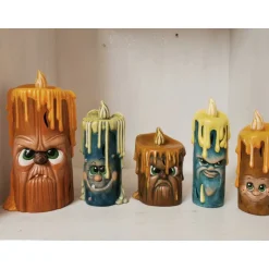 Deko Halloween|Prignitzer Kunstmacher Waldschratkerze aus Keramik 2