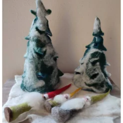 Best Waldwichtel 5er-Set, handgefilzt, Weihnachtsdeko