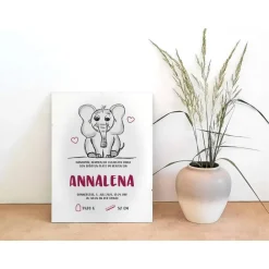 Discount Wandbild Geburtsbild Babyelefant Geschenke