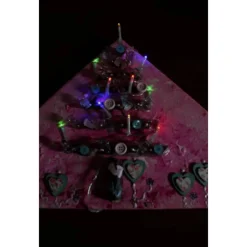 Weihnachtsdeko|Susanne Hiebl...die etwas andere Art! Wanddeko BABY-BAUM künstlerischer, abstrakter Weihnachtsbaum auf einem Keilrahmen Künstlerbaum m. LED-Beleuchtung
