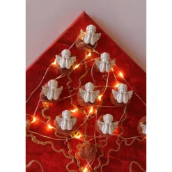 Weihnachtsdeko|Susanne Hiebl...die etwas andere Art! Wanddeko ENGELS-BÄUMCHEN künstlerischer, abstrakter Weihnachtsbaum auf einem Keilrahmen Künstlerbaum m. LED-Beleuchtung