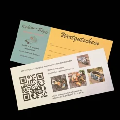 Gutscheine|Indian-Style Warengutschein als Karte – Geschenkidee für deinen Einkauf im Shop (Variante 2)