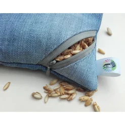 Clearance Waschbares Dinkelspelz-Mauskissen aus Denim und Reißverschluss, Jeans Mauskissen mit Dinkelspreu Geschenke