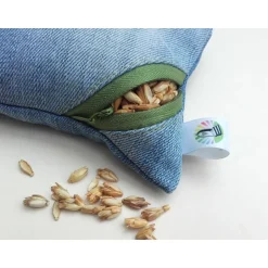 Clearance Waschbares Dinkelspelz-Mauskissen aus Denim und Reißverschluss, Jeans Mauskissen mit Dinkelspreu Geschenke