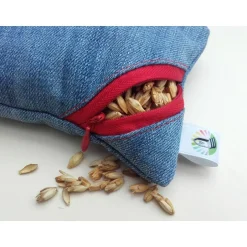 Clearance Waschbares Dinkelspelz-Mauskissen aus Denim und Reißverschluss, Jeans Mauskissen mit Dinkelspreu Geschenke